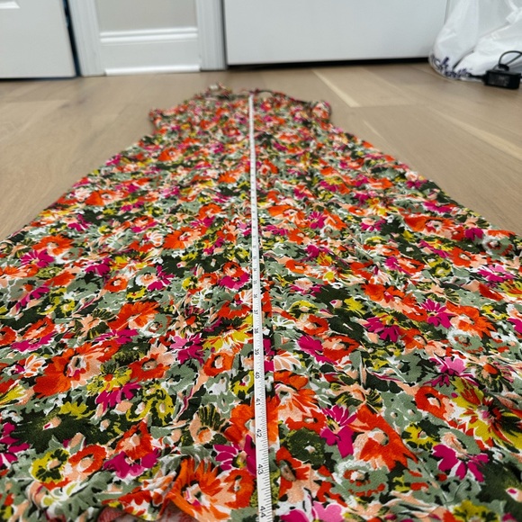 J. Crew Collection Floral Colorful Halter Maxi Dress Long Resortwear Size Large - Picture 11 of 13